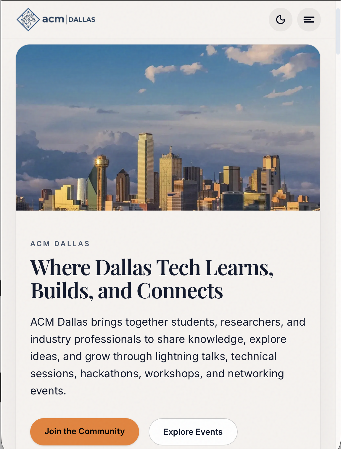 ACM Dallas Chapter Events
